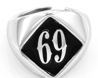 Ring herdenkingsinitialen 2 letters naam aangepaste ring