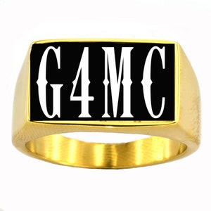 Anillo con nombre de 4 letras en bloque Anillo con iniciales personalizado Regalo personalizado