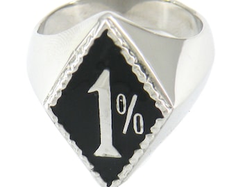 one percent  1%  biker ring Men MC ring