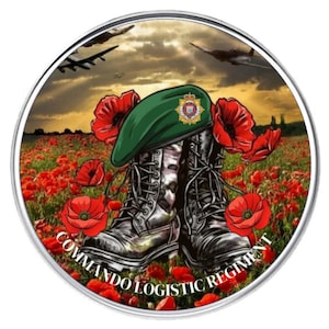Commando Logistic Regiment Beret on Boots Remembrance Lapel Badge 27mm