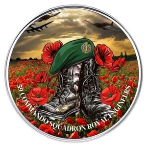 59 Commando Royal Engineers Beret on Boots Remembrance Lapel Badge 27mm