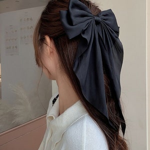 Bow hair clip,long ribbon, women bow,Hair Bow women large image 3