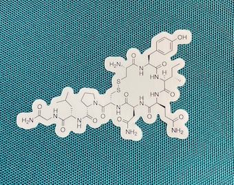 Oxytocin sticker, science teacher gift, science lover gift, laptop sticker, science stickers, pregnancy book stickers, Valentine’s Day