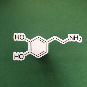 Dopamine sticker science teacher gift, science lover gift, laptop sticker, science stickers, chemistry gift stickers, Valentine’s Day