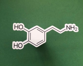 Dopamine sticker science teacher gift, science lover gift, laptop sticker, science stickers, chemistry gift stickers, Valentine’s Day