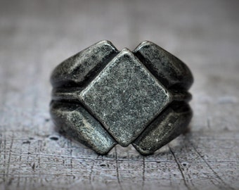 Bague ROGUE KNIGHT acier brut recyclé men ring