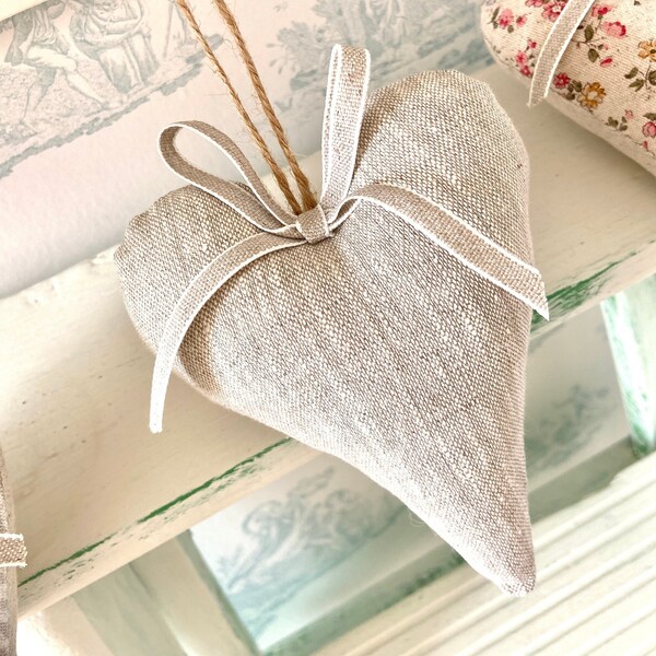 Linen Hearts Etsy