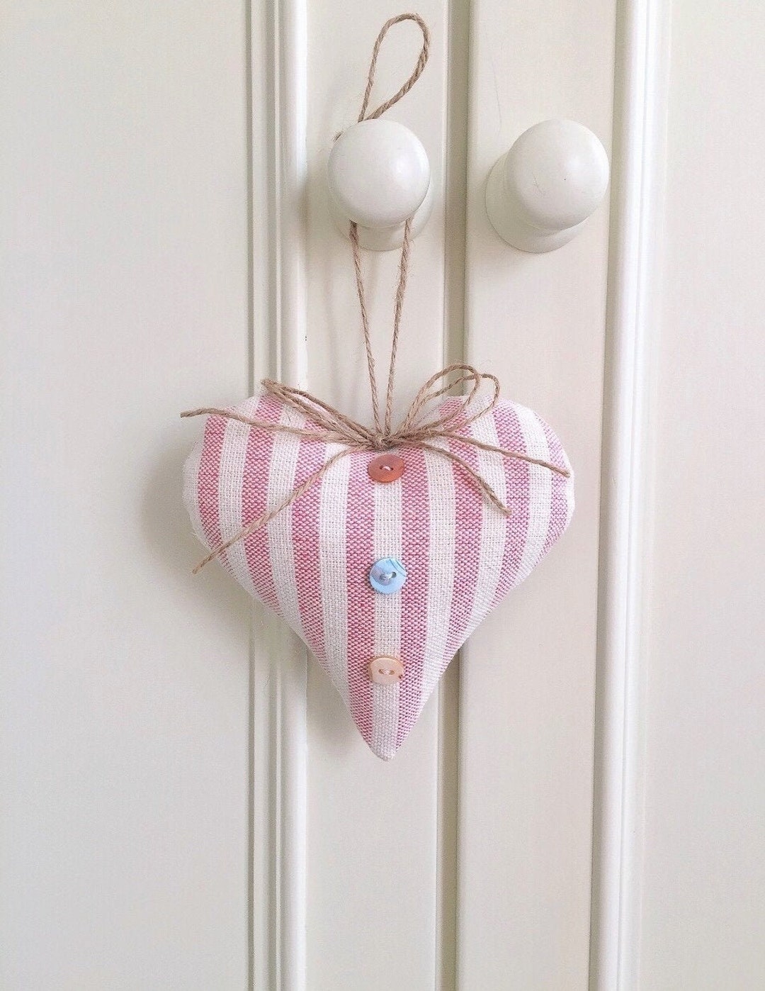 Susie Watson Fabric Hanging Heart Stripe Fabric With Mother Etsy