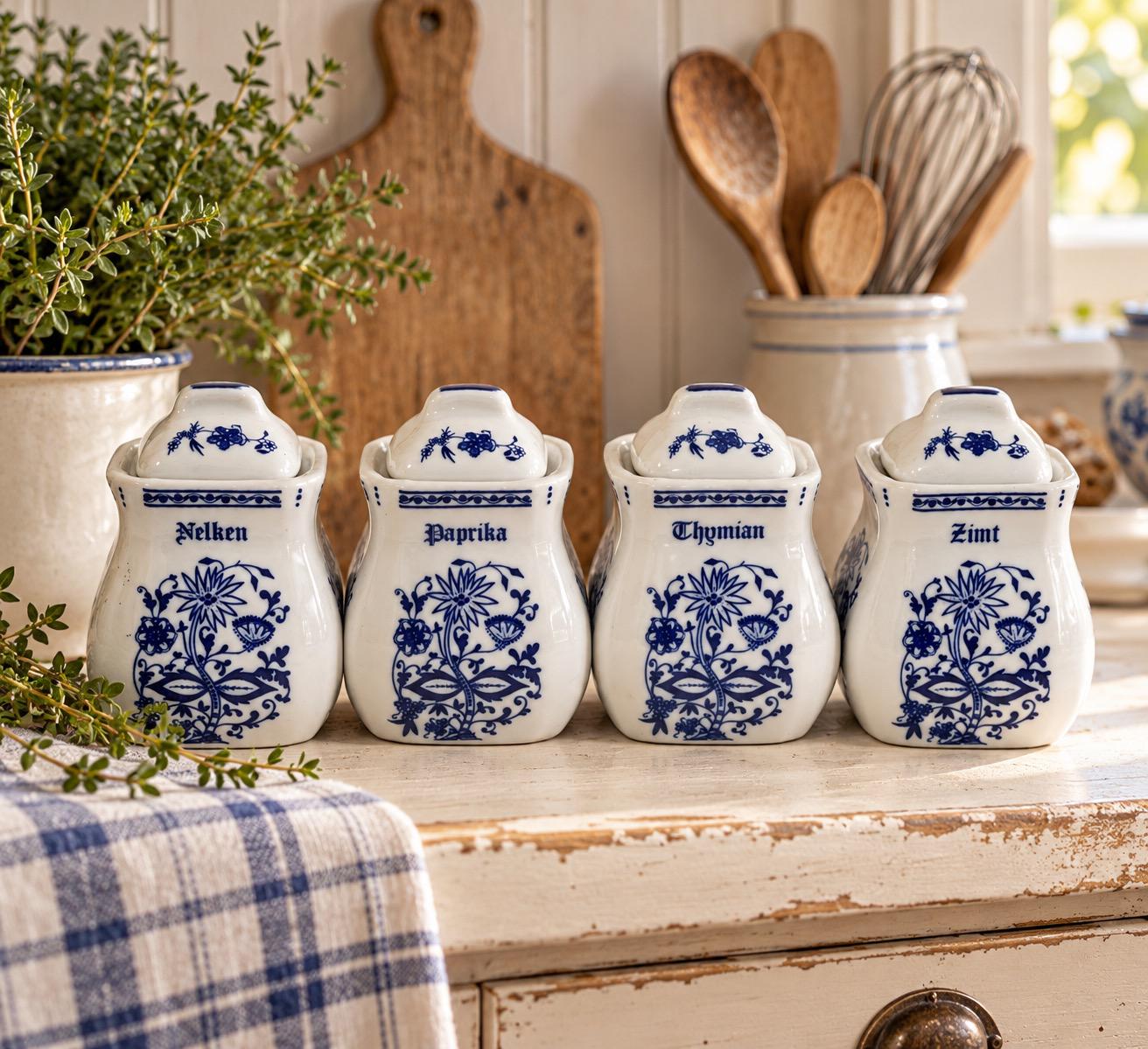 Vintage White Spice Jars - Etsy