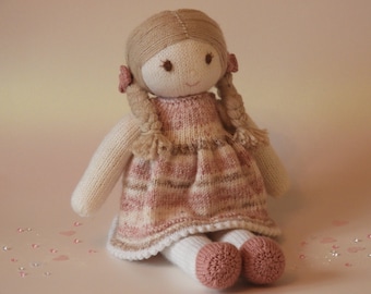 Knitted Doll Pattern - Briar Rose, Doll Knitting Pattern, Knitted Doll Pdf, Toy Knitting Pattern,Doll Digital Pdf, Doll Making Pattern