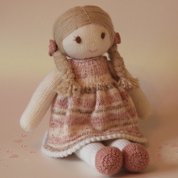 Knitted Doll Pattern - Briar Rose, Doll Knitting Pattern, Knitted Doll Pdf, Toy Knitting Pattern,Doll Digital Pdf, Doll Making Pattern