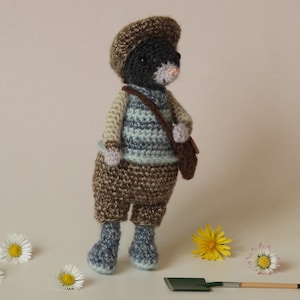 Crochet Mole Pattern - George the Mole, amigurumi mole, knitted mole pattern, mole crochet pattern, mole knitting pattern