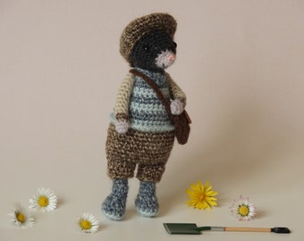 Häkelanleitung Maulwurf - George der Maulwurf, Amigurumi Maulwurf, gestrickter Maulwurf, Maulwurf Häkelanleitung, Maulwurf Strickanleitung