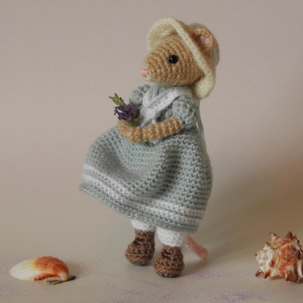 Crochet Mouse Pattern - Seaside Mouse, amigurumi mouse pattern, mouse knitting pattern