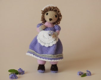 Crochet Hedgehog Pattern - Violet the Hedgehog, amigurumi hedgehog pattern, hedgehog knitting pattern