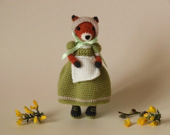 Crochet Fox Pattern - Fern the Fox, amigurumi fox pattern, knitted fox pattern, fox crochet pattern, fox knitting pattern, crochet red fox