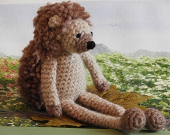 Crochet Hedgehog Pattern with apples pattern