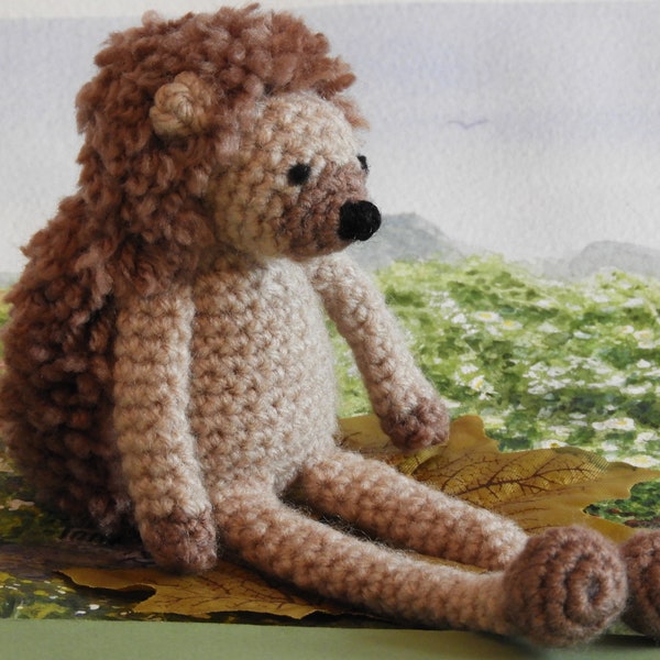 Crochet Hedgehog Pattern with apples pattern