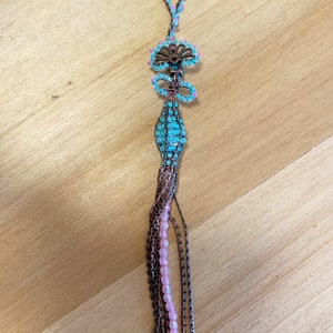 GORGEOUS Vintage Anthropologie Beaded Lariat Boho Necklace image 3