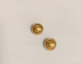 GORGEOUS Vintage Gold Circle Trimmed Earrings