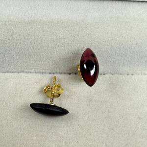 Garnet Earrings,Natural Red Garnet 14K Gold Stud Earrings For Women, Natural Garnet Stud Earrings ,Gift for Her,Minimalist stud earrings