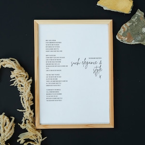 The Ocean and the Butterfly | Dave Matthews Band Full Lyrics | Printable Art | Digital Print at Home | Wall Art | DMB Gift for Her
