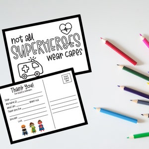 Cartão dos miúdos do Livro-Estilo da coloração Cartão Postal | {cartão postal infantil colorido, profissionais de saúde, Covid, nem todos os super-heróis usam capas, atividades infantis}