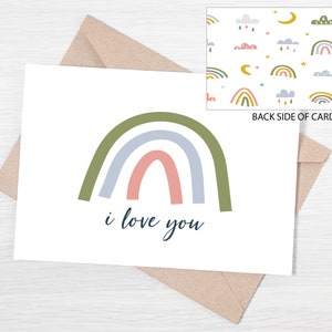 Tarjeta imprimible "Pensando en ti" {Tarjeta de infertilidad, Tarjeta de pérdida, Arco iris después de la tormenta, Tarjeta arco iris, Regalo de pérdida, Regalo de IIU, Regalo de FIV}