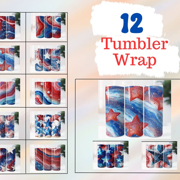 Bundle Patriotic Red Blue White Marvel liquid 20 oz Skinny Tumbler Wrap Sublimation Design, USA start Digital Download PNG Straight Tapered