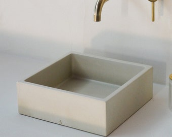 Limestone concrete hand wash basin