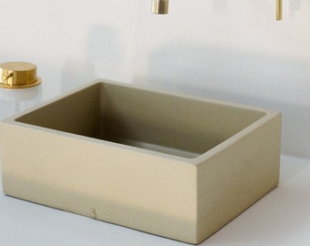 Khaki concrete sink