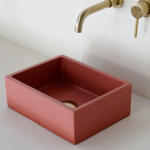 Terracotta concrete sink image 2