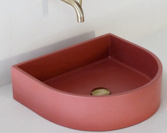 terracotta concrete sink