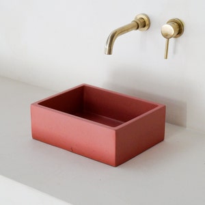 Terracotta concrete sink image 1