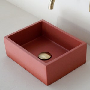 Terracotta concrete sink image 4