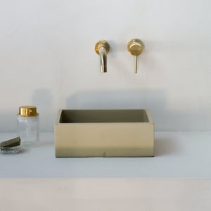 Khaki concrete sink N12 &quot;32.5 x 25 cm&quot;