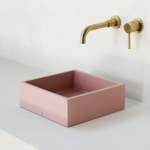 Pink concrete washbasin N4 "30 x 30 cm"