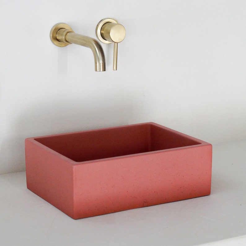 Terracotta concrete sink image 6