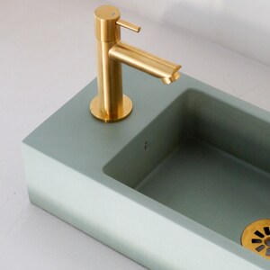 Green concrete sink green hand wash basin green sink image 2