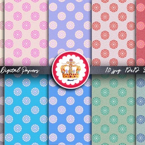 Pacote de papel digital ORIENTAL TEX – 10 JPG 300dpi – 12”x12” (download instantâneo) Arte digital indiana Design Superfície imprimível Belas artes