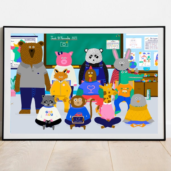 Illustration photo de classe animaux