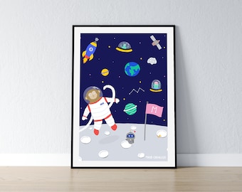 Monkey in space illustration