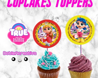 CUPCAKES TOPPERS, True and the Rainbow Kingdom