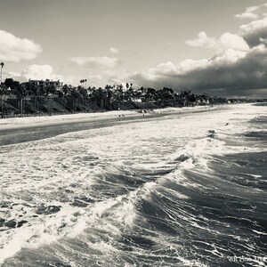 San Clemente, California Pacific Ocean Early Morning Surf, Black and White Fine Art Photography