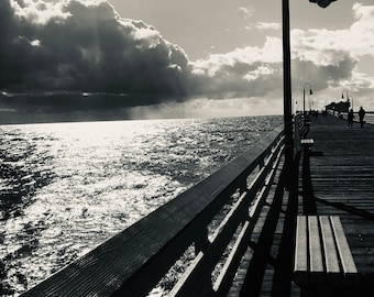 San Clemente, California Pier Black and White Fine Art Photography