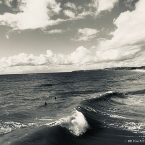 San Clemente, California, Pacific Ocean Surf. Fine Art Black and White Photography.
