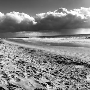 San Clemente, California Pacific Ocean Beach Early Morning Surf, Black and White Fine Art Photography