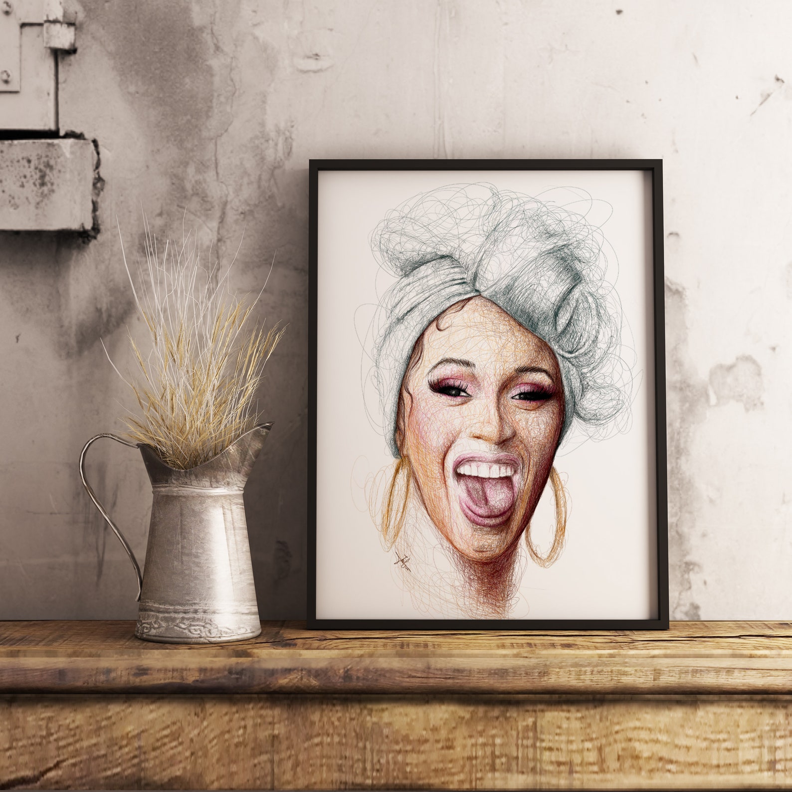 CARDI B Giclee Print Fine Art Print Cardi B Print Home - Etsy