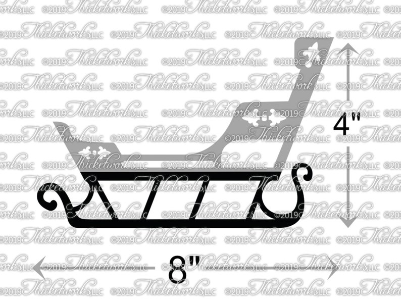 Download Miniature Holiday Sleigh SVG Bundle | Etsy