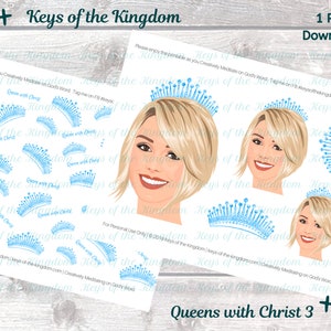 Bible Journaling Printable - Queens with Christ 3 - Easy to Print - Woman Printable - Queen - Queen Printable - Christ Printable